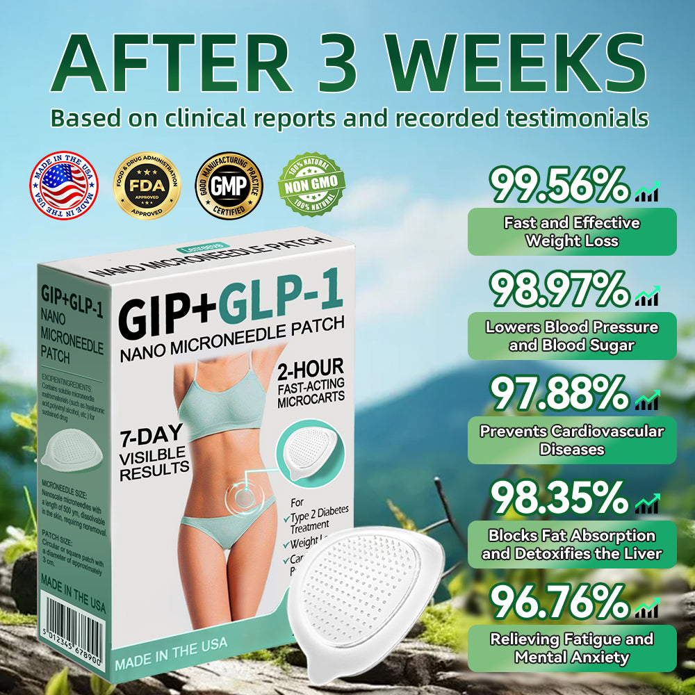 Clinically Proven|Official Store |Lenreey® NIDDK-Tirzepatide Slimming & health NANO MICRONEEDLE PATCH with Collagen & Matrixyl 3000丨Targets Obesity, Loose Skin, High Blood Pressure, Diabetes, Fatty Liver, Joint Pain, and More👩‍⚕️