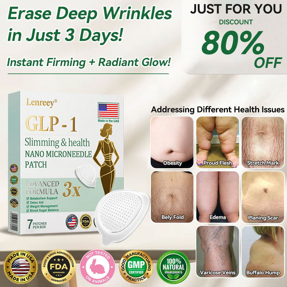 Clinically Proven|Official Store |Lenreey® NIDDK-Tirzepatide Slimming & health NANO MICRONEEDLE PATCH with Collagen & Matrixyl 3000丨Targets Obesity, Loose Skin, High Blood Pressure, Diabetes, Fatty Liver, Joint Pain, and More👩‍⚕️