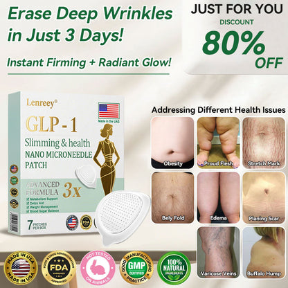 Clinically Proven|Official Store |Lenreey® NIDDK-Tirzepatide Slimming & health NANO MICRONEEDLE PATCH with Collagen & Matrixyl 3000丨Targets Obesity, Loose Skin, High Blood Pressure, Diabetes, Fatty Liver, Joint Pain, and More👩‍⚕️