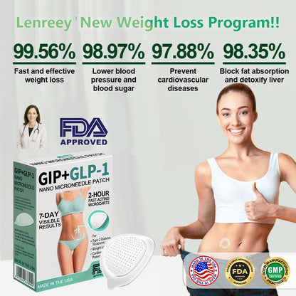 Clinically Proven|Official Store |Lenreey® NIDDK-Tirzepatide Slimming & health NANO MICRONEEDLE PATCH with Collagen & Matrixyl 3000丨Targets Obesity, Loose Skin, High Blood Pressure, Diabetes, Fatty Liver, Joint Pain, and More👩‍⚕️